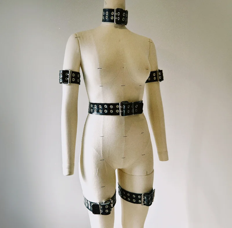 Nipple covers for wearing with dresses-Double Prong Buckle Strap Set