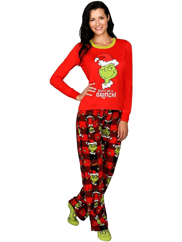 Matching mother and kid same suit for holiday weekends-Family Matching Dr. Seuss The Grinch Pajama "Behave For The Holidays" 3 Piece Set Matching mother and kid same suit for holiday weekends-Family Matching Dr. Seuss The Grinch Pajama "Behave For The Holidays" 3 Piece Set