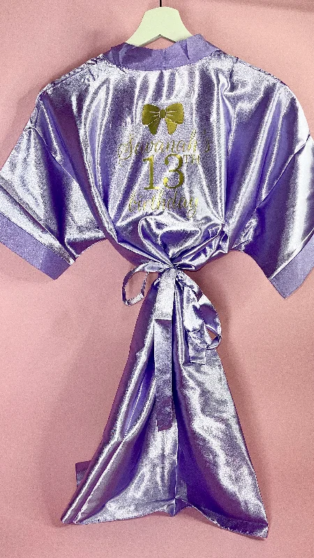 Women's robes with deep pockets for convenience-Personalised Robe | Lilac Discontinued