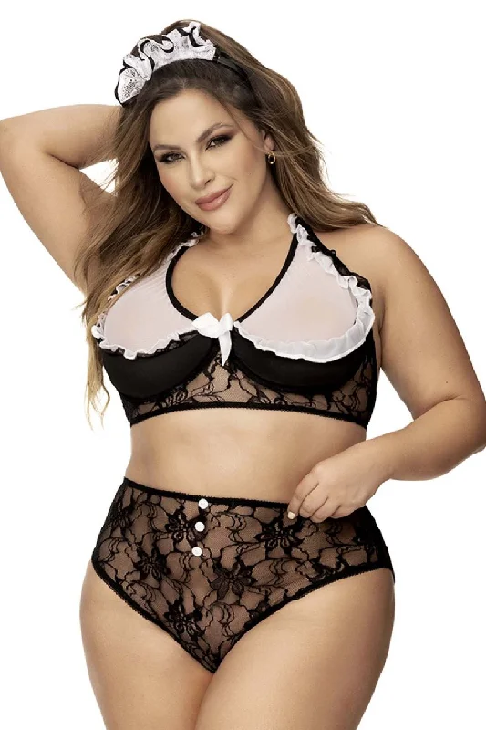 Sexy lingerie for under sheer tops-Mapale 60005X Costume French Maid Color Only Color