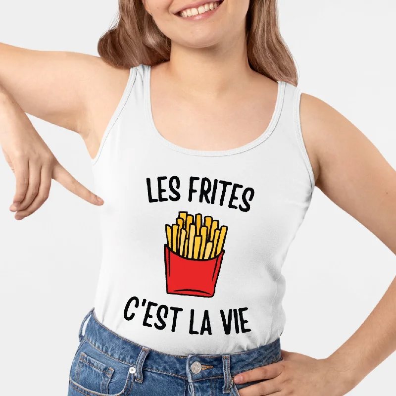 moisture-control camisoles active-Débardeur Femme Les frites c'est la vie