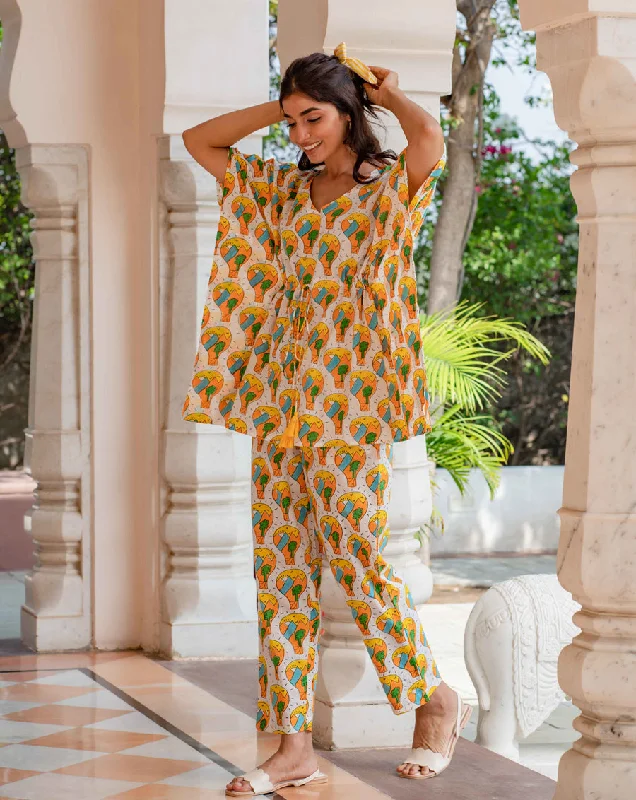 Comfortable matching mother and kid same suit for beach days-Paradise Original Chill Jams - Soft Cotton Pyjama Set