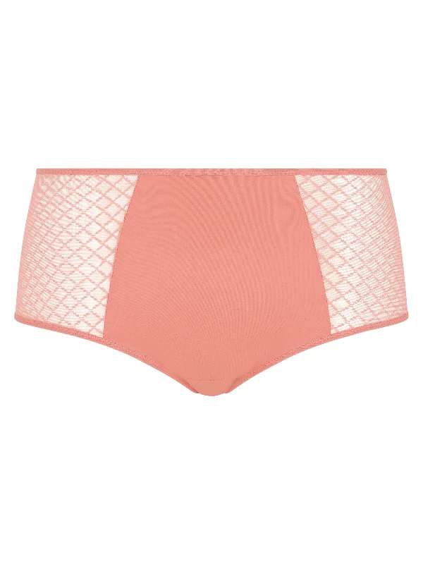 Women's panties with tummy control-Chantelle Norah Chic High-waisted Full brief Rose Canyon