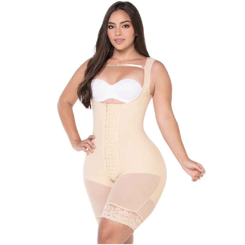 Padded bum shaper for adding lift and volume-Fajas Colombianas Open Bust Bodysuit