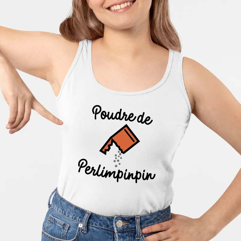 tanks with shelf bra support-Débardeur Femme Poudre de perlimpinpin
