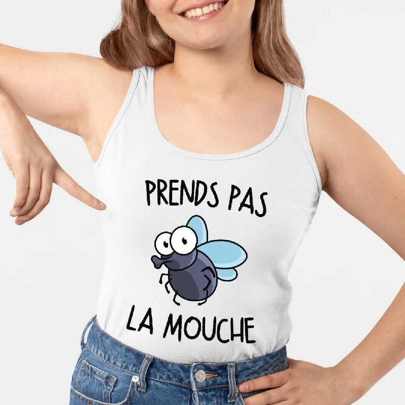 tagless tanks sensitive skin-Débardeur Femme Prends pas la mouche