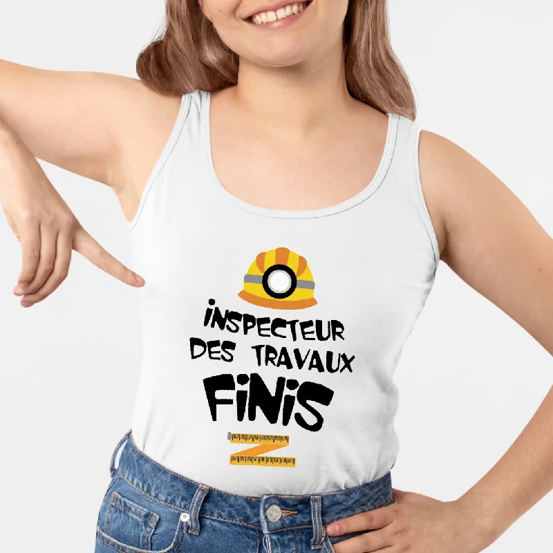 plus size lace camisoles under $20-Débardeur Femme Inspecteur des travaux finis