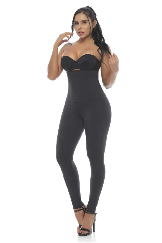 Sexy lingerie with satin finish-365me Shapewear G009 Leggings Zoe Color Black