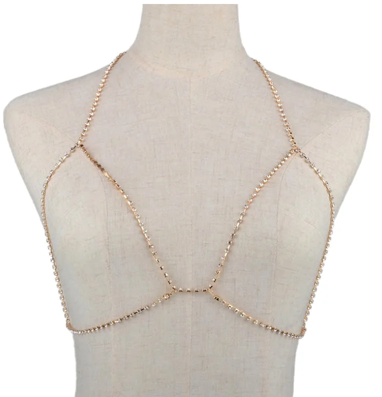 Nipple covers for light and breathable fabric-Gold Crystal Body Chain Jewellery Bra Chain Bikini Belly Chain Beach Bodychain Body Jewelry Nipple covers for light and breathable fabric-Gold Crystal Body Chain Jewellery Bra Chain Bikini Belly Chain Beach Bodychain Body Jewelry