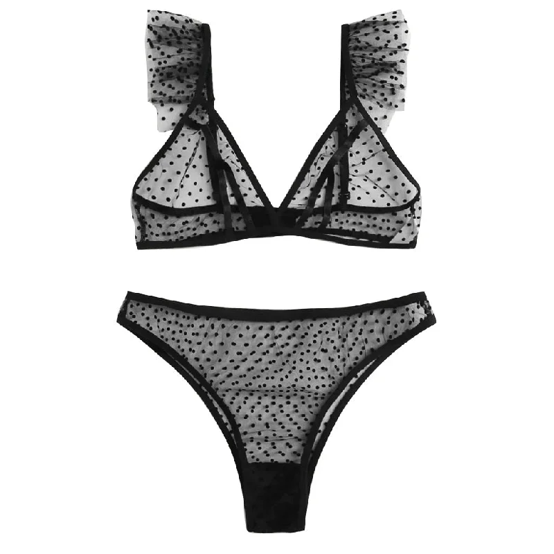 Lingerie sets for shaping and comfort-Low Waist Lace Lingerie
