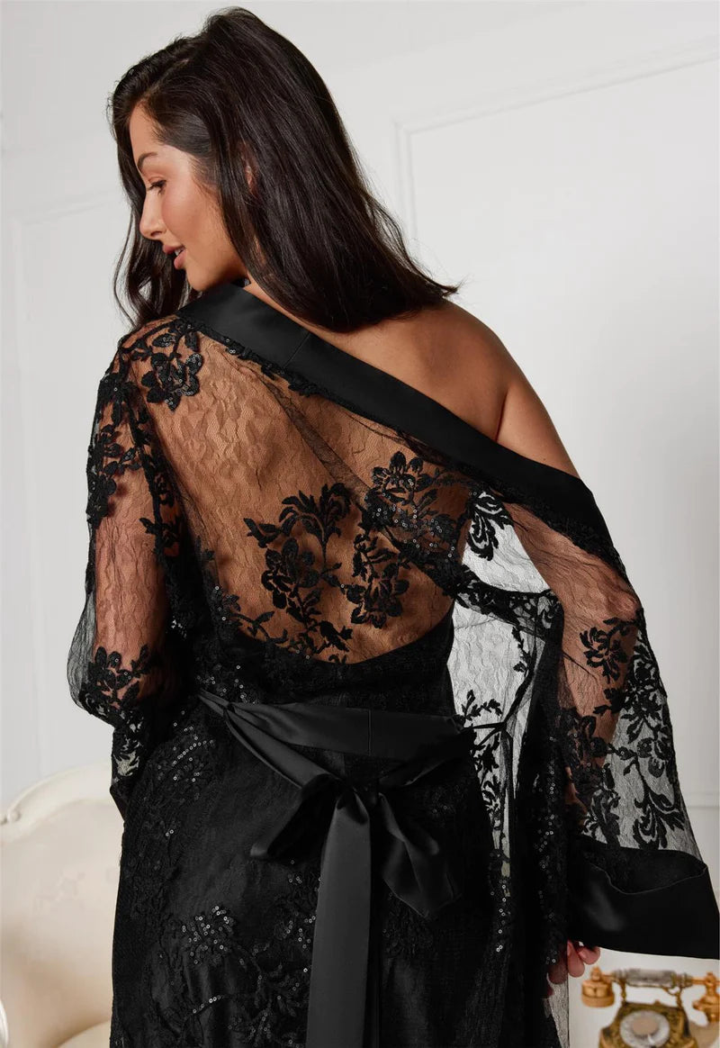 Women's robes with matching nightgown-Rya Collection Charming Robe