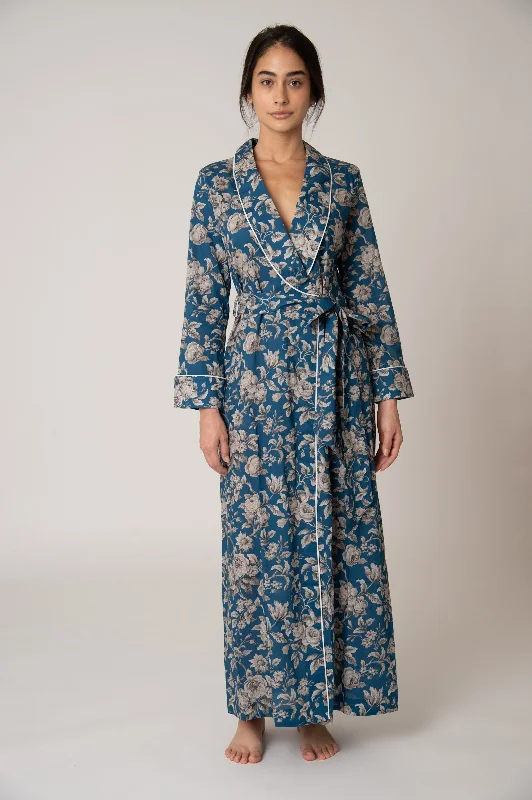 Women's robes with soft fabric-Matador Robe - Blue Graceful