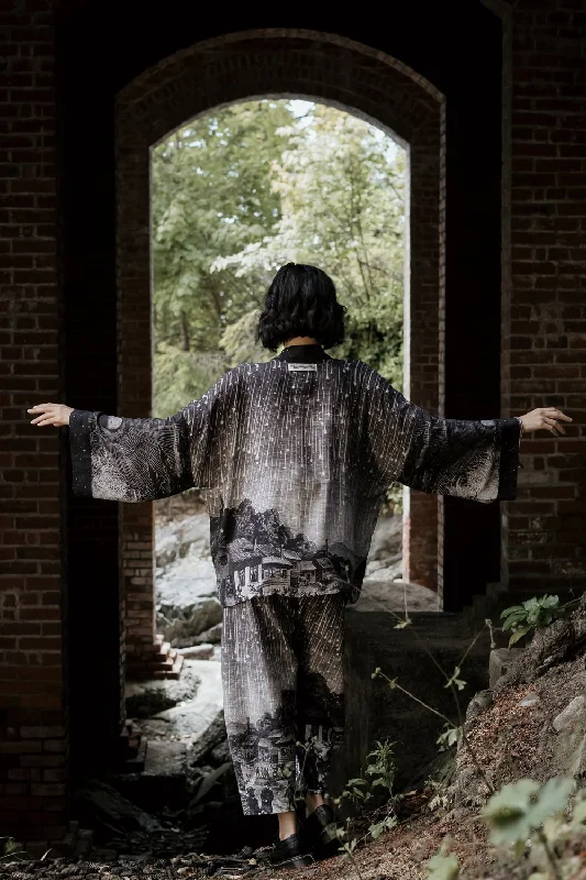 Women's robes with modern design-Market of Stars Stargazer Cropped Kimono Cardigan