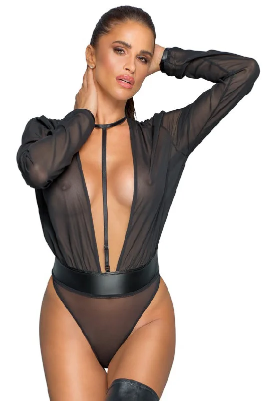 Sexy dress for figure-enhancing material-Noir Handmade Mesh Body
