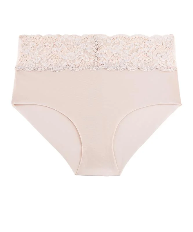 Women's panties for active women who need comfort-Aubade Sweetessence High-waist brief Skin Women's panties for active women who need comfort-Aubade Sweetessence High-waist brief Skin