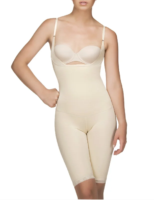 Sexy lingerie for curvy women-Vedette 104 Stephanie Full Body Shaper Color Nude