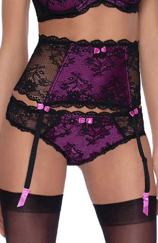 Luxury lingerie sets with intricate details-Roza Fifi Suspender Belt Black