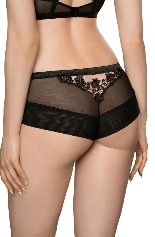 Sexy lingerie sets with matching robes-Roza Lisbet Black Brief