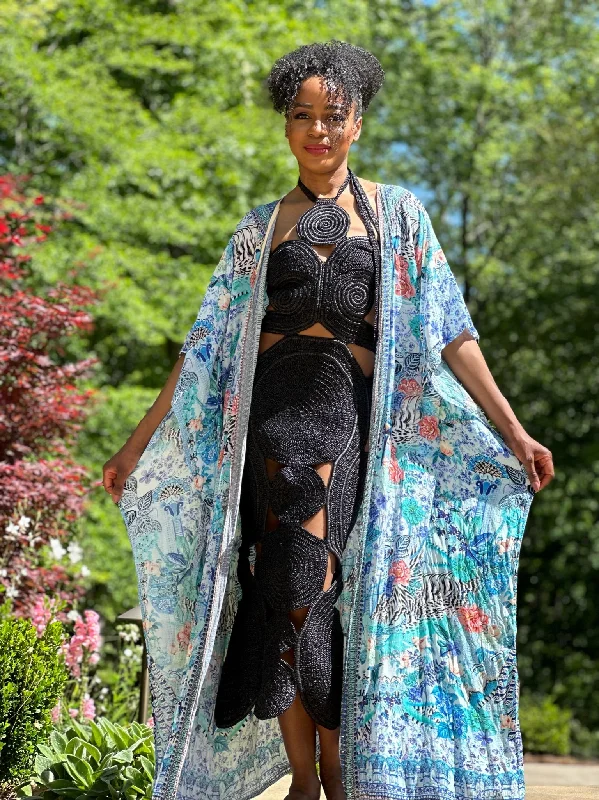 Women's robes for a comfortable sleep experience-Blakeline Kimono: Automatic