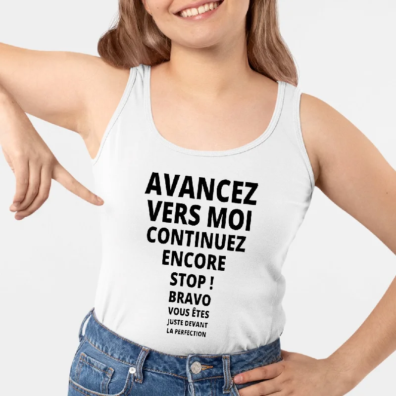 tanks with shelf bra support-Débardeur Femme Avancez vers la perfection