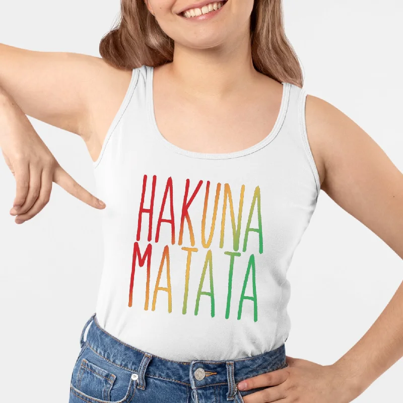organic camisoles GOTS certified-Débardeur Femme Hakuna Matata