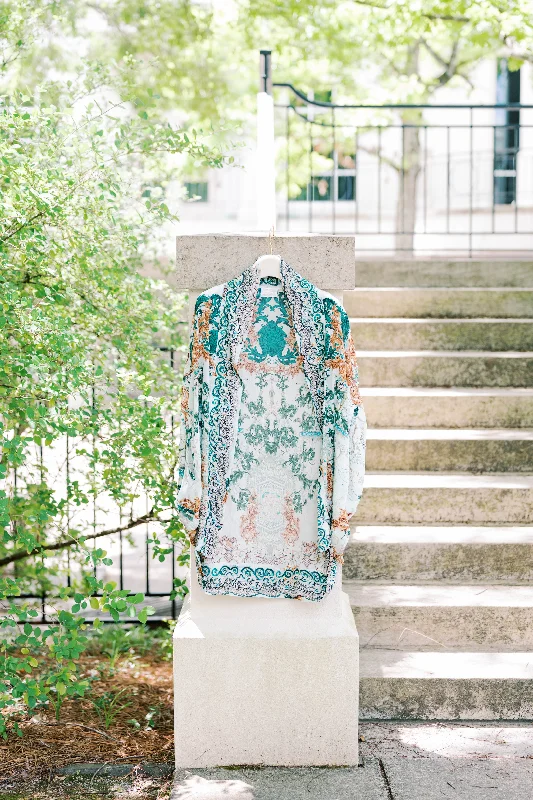 Stylish women's robes for lounging-Blakeline Bubble Cape: Cairo