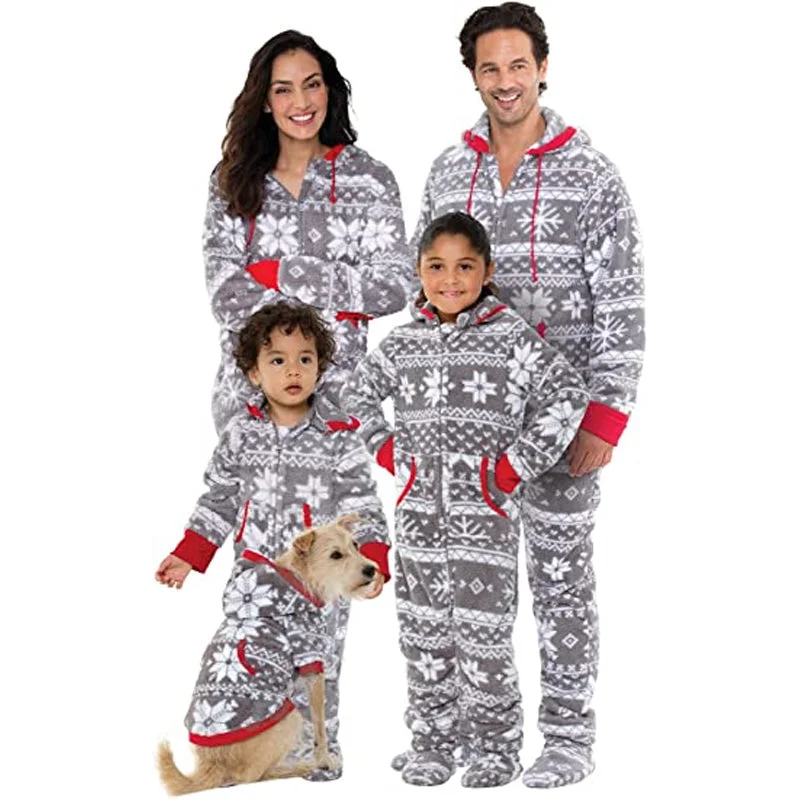 Mother and kid same suit with matching colors-Full Sleeve Christmas Cozy Family Sets