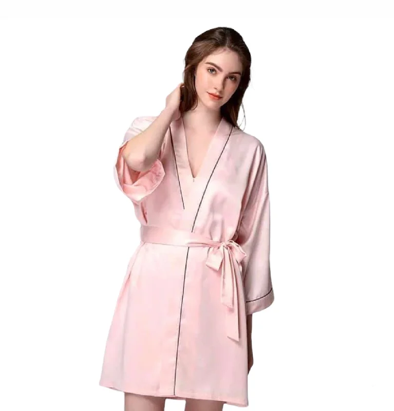 Soft cotton robes with delicate trim details-Taliyah