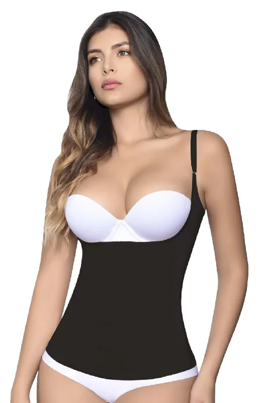 Sexy lingerie for shaping tummy and waist-Vedette 5087 Firm Control Tank-Top Color Black