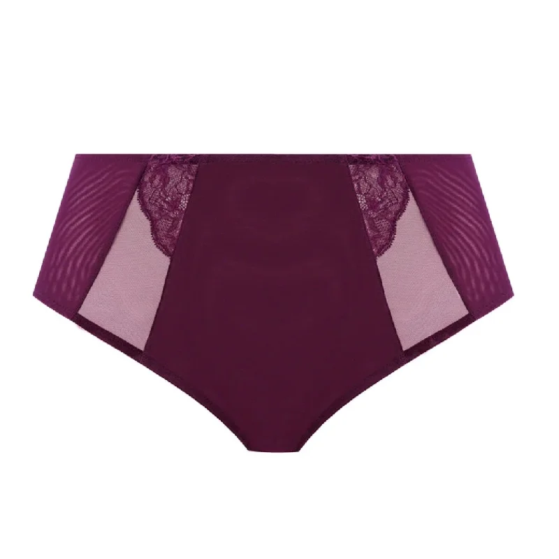 Comfortable cotton panties for daily wear-Elomi Brianna Full Briefs Blackberry
