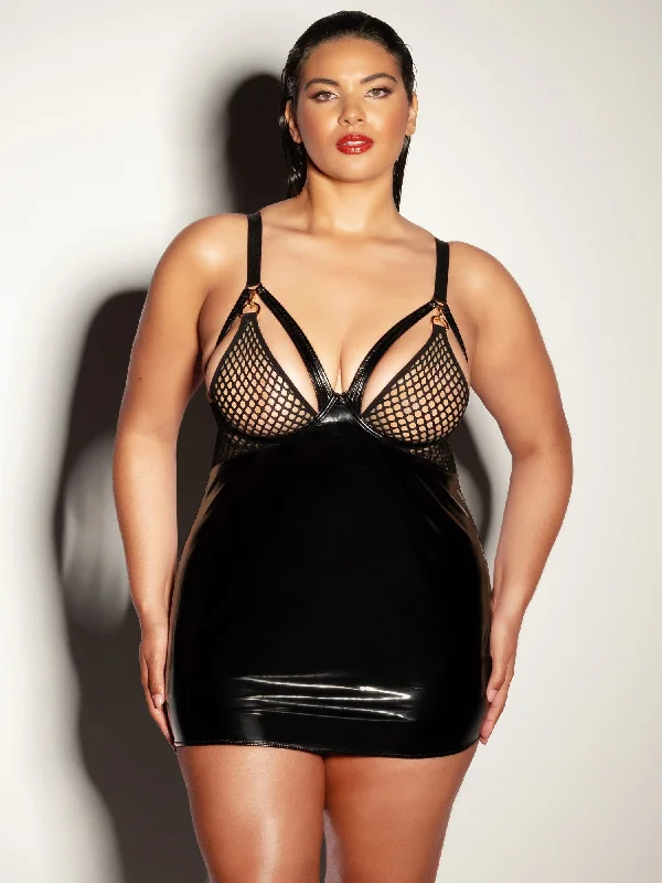 Comfortable women's sexy nightwear for bedtime relaxation-Fetish Curvy Excitement Babydoll Dress Comfortable women's sexy nightwear for bedtime relaxation-Fetish Curvy Excitement Babydoll Dress