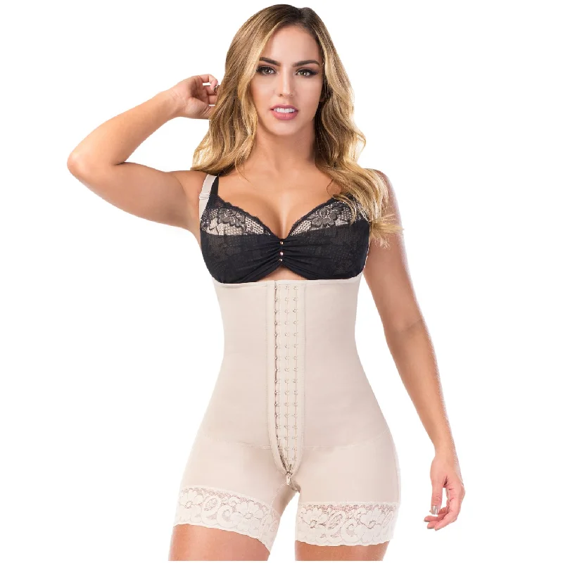 Padded bum shaper for making curves pop-Shaper Open Bust Slimming Bodysuit