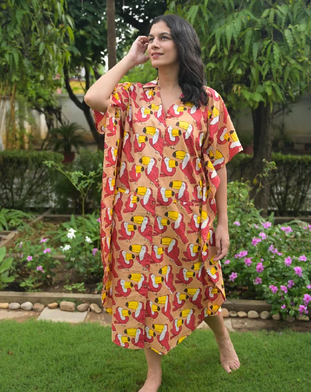 Fun matching mother and kid same suit for adventures-Toucan BeeBee Kaftan Shirt