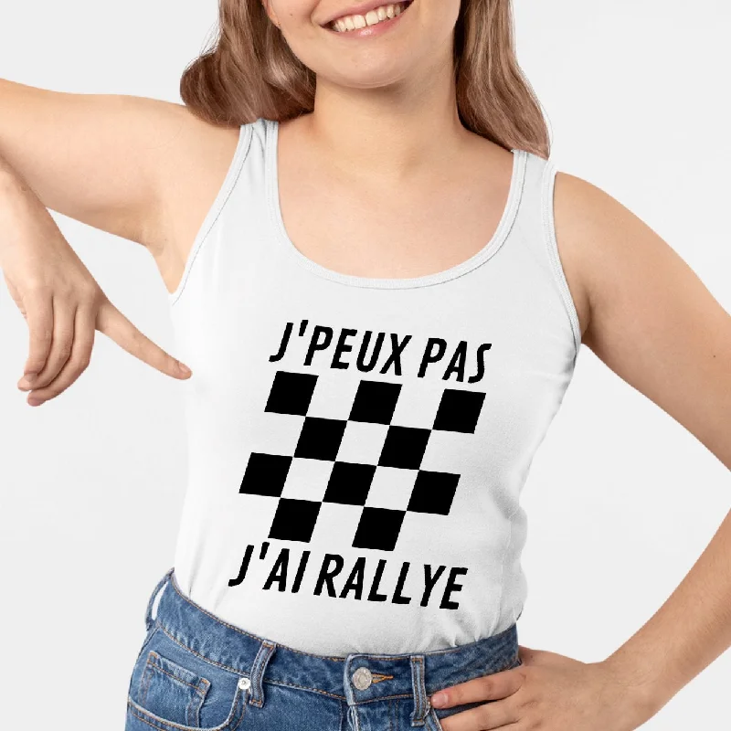 tanks with UV protection outdoors-Débardeur Femme J'peux pas j'ai rallye