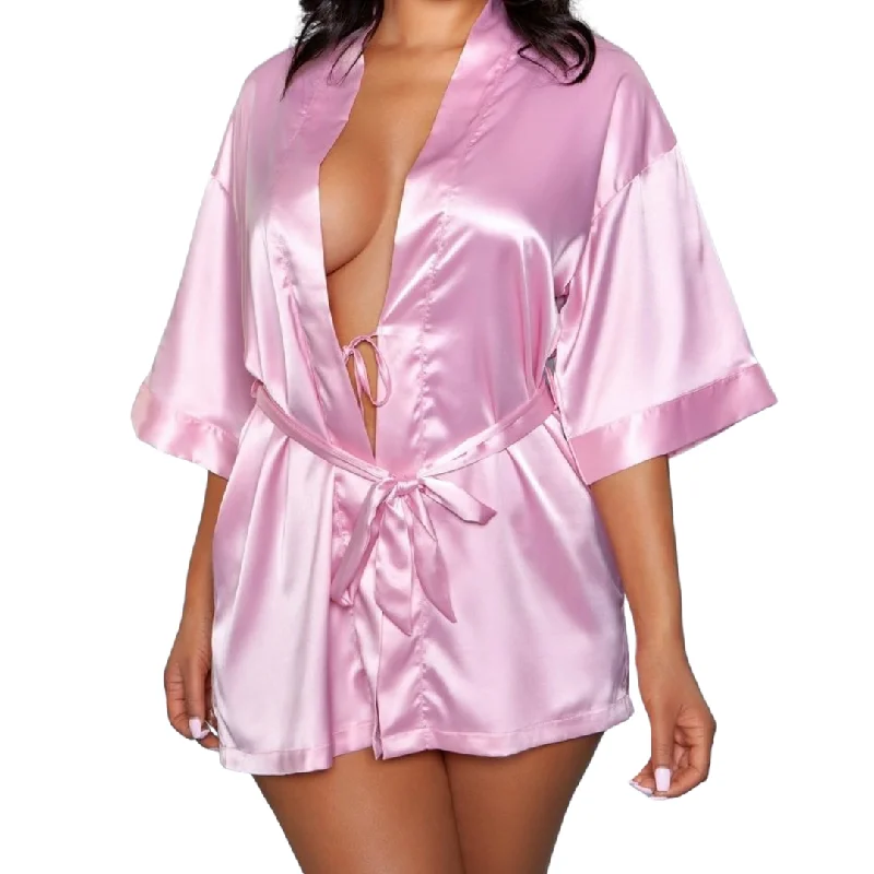 Women's robes for an effortless elegant look-Blushing Satin Robe