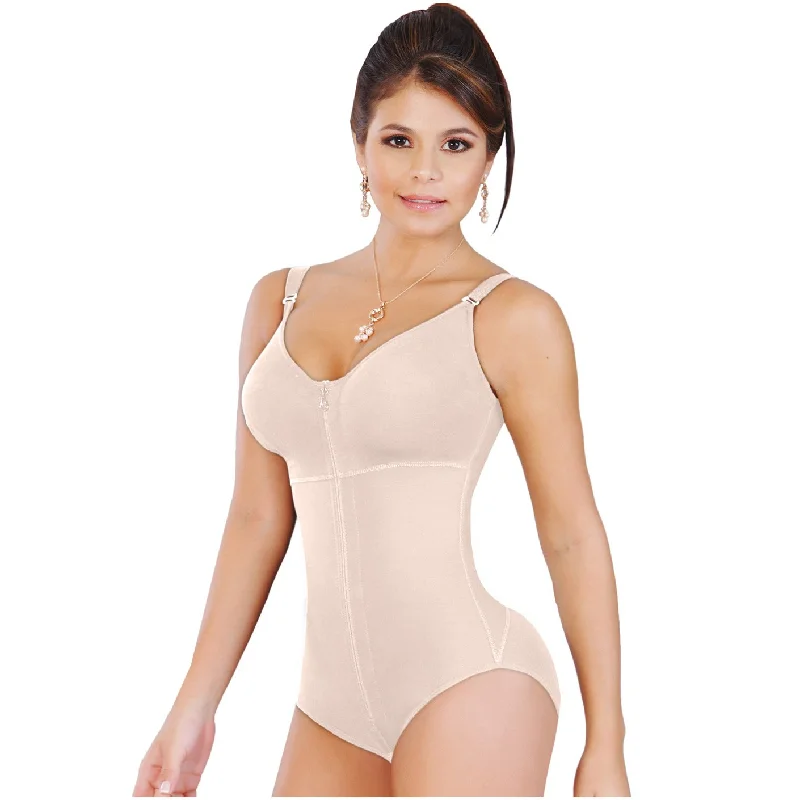 Bras for comfortable healing period-Hiphugger Butt Lifter Bodysuits With Bra
