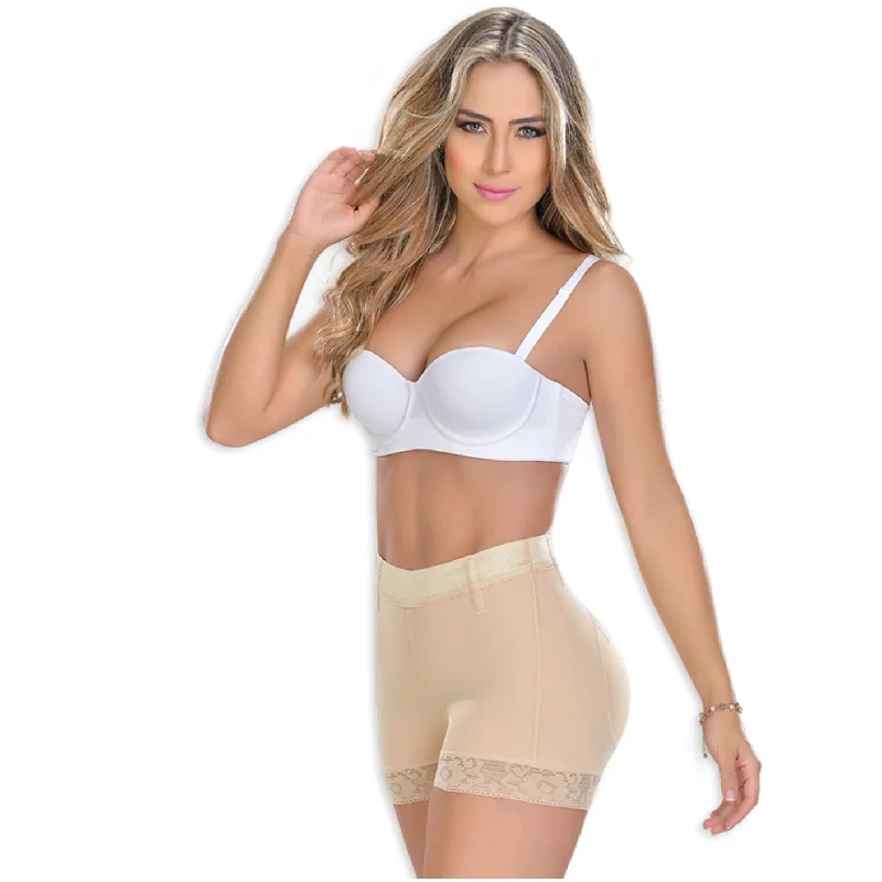 Padded bum shaper for firm lift-Extra Short High Waist Butt Lifting Panties