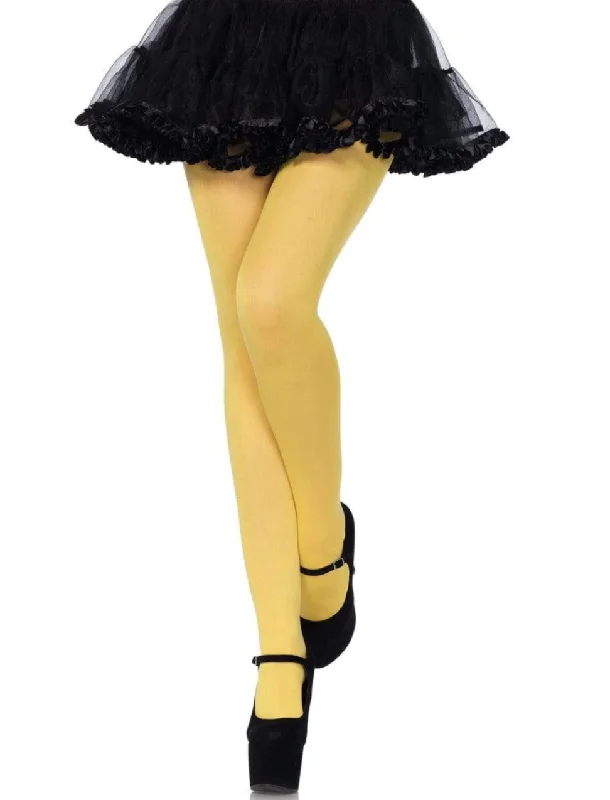 Nipple covers for smooth body fit-Yellow Nylon Tights