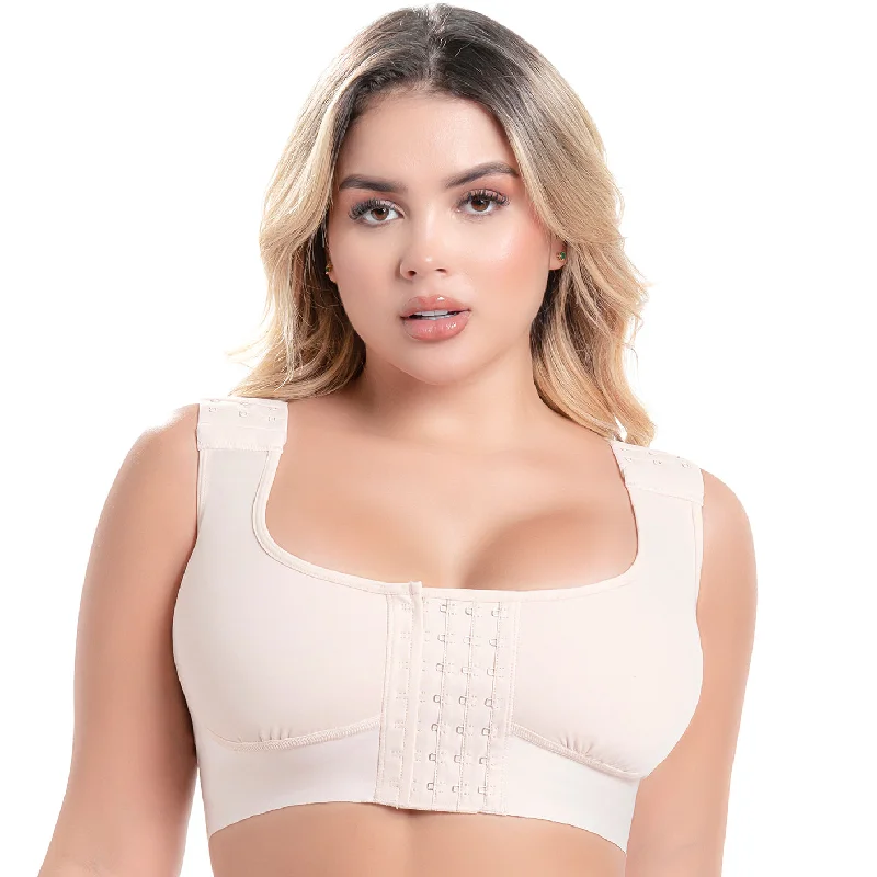 Bras for post-surgery comfort and support-SONRYSE M64BF Fajas Colombianos Brasier Post Quirúrgicos Luego de Mamoplastia Marfit