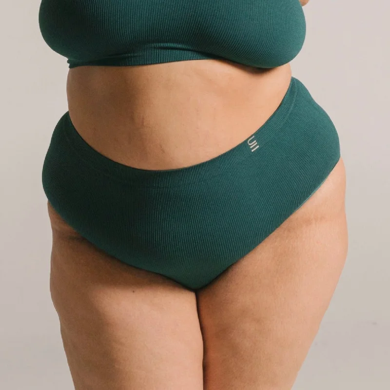 Sexy panties for honeymoon night-High Waist Brief - Recycled Seamfree - Atlantis