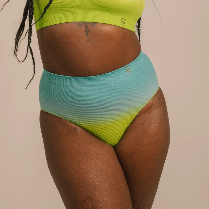 Women's lace panties for a romantic look-High Waist Brief - Recycled Seamfree - Ocean