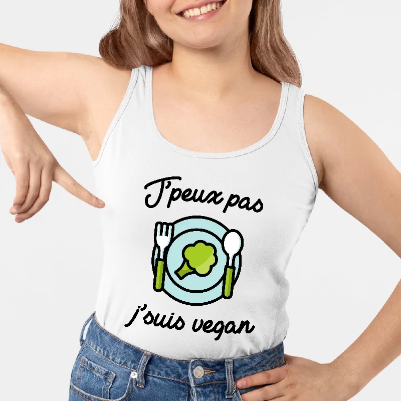camisoles value sets free shipping-Débardeur Femme J'peux pas j'suis vegan