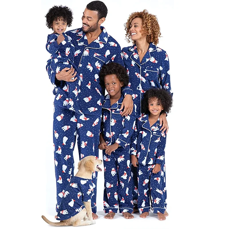 Chic mother and kid same suit for stylish photos-Christmas Plaid Pajamas For Family