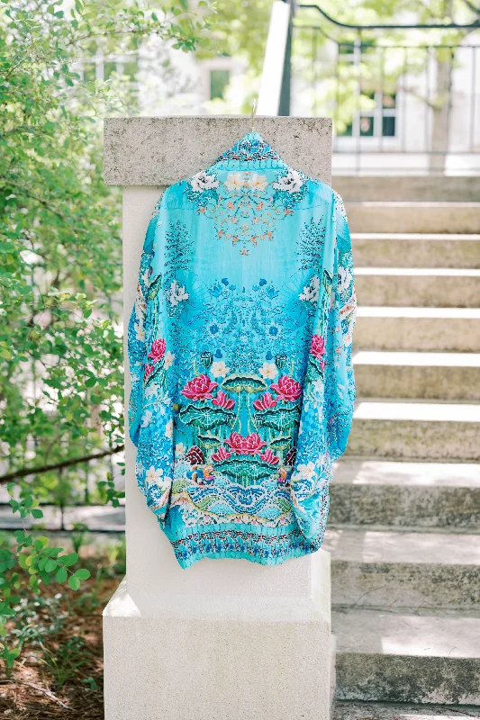 Women's robes for getting cozy and relaxed-Blakeline Bubble Cape: Capri