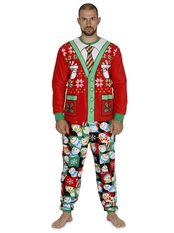 Matching mother and kid same suit for summer vacations-Santa Mens Ugly Christmas sweater union suit Pajama Onesie Costume Matching mother and kid same suit for summer vacations-Santa Mens Ugly Christmas sweater union suit Pajama Onesie Costume
