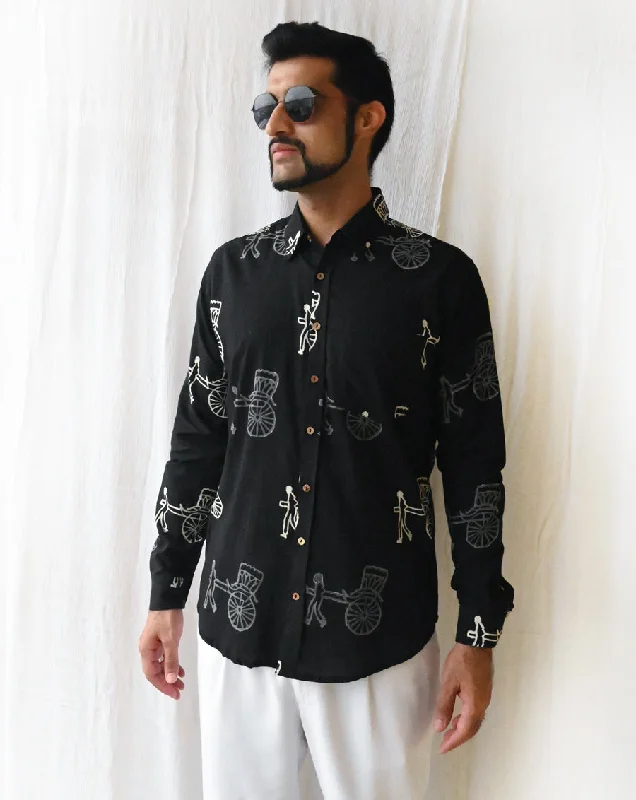 Matching mother and kid same suit for indoor fun-Baggie Cotton Men's Shirt