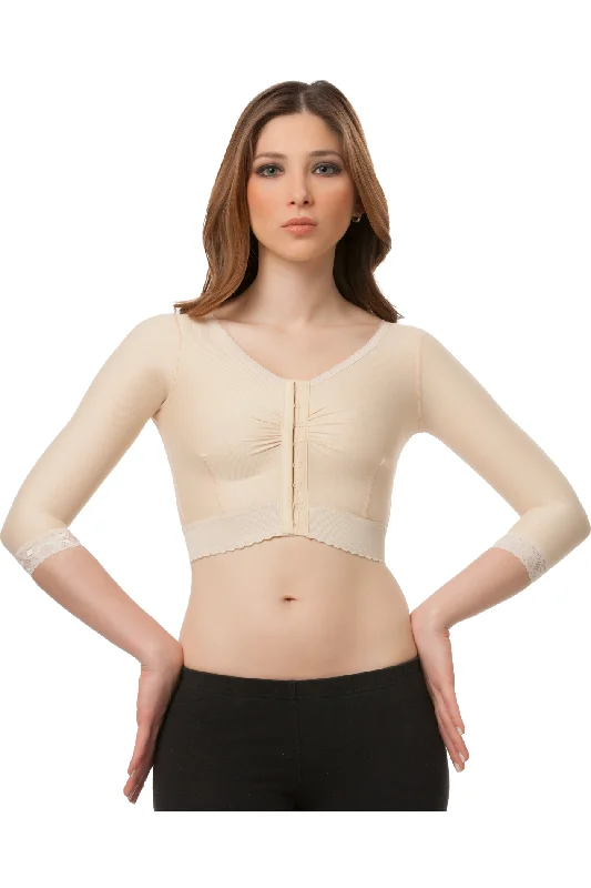 Bras for smooth under clothing during recovery-Brasier bolero de compression con mangas de 3/4 (VS02-MS) Bras for smooth under clothing during recovery-Brasier bolero de compression con mangas de 3/4 (VS02-MS)
