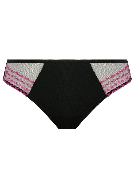 High-rise women's panties for coverage-ELOMI Matilda Thong EL8907 - Pink Kiss