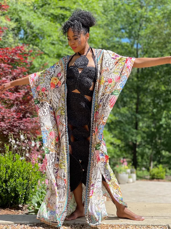Elegant women's robes with modern style-Blakeline Kimono: Secret Garden