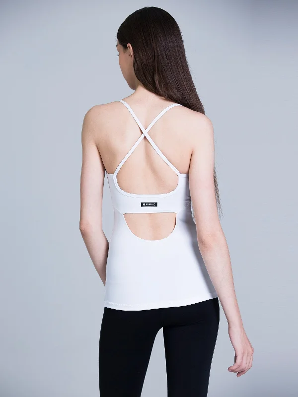 luxury silk camisoles boutique-ATTRACTION TANK, WHITE